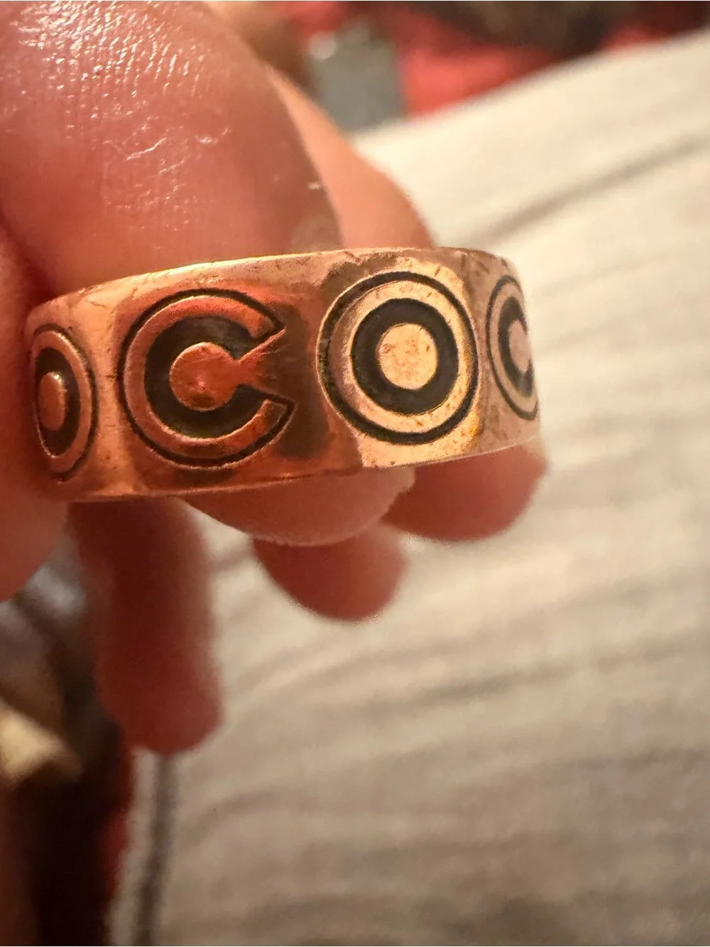 AUTHENTICATED CHANEL Vintage Coco Ring